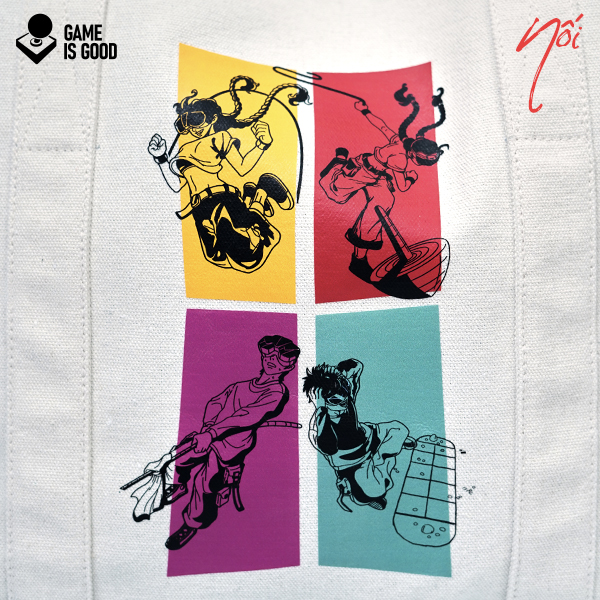 Túi Tote Canvas In Hình Các Trò Chơi Dân Gian - Ảnh 5